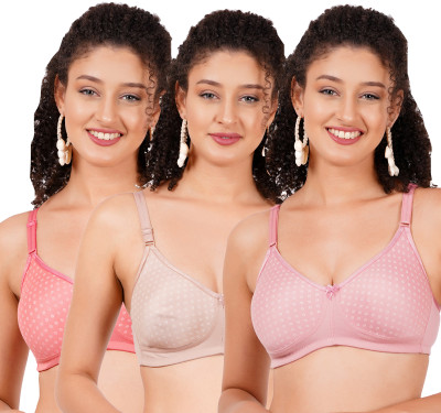 FigureFit MistyMouldMino Women T-Shirt Non Padded Bra(Multicolor)