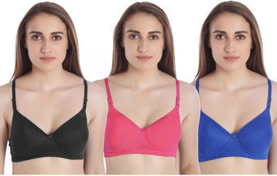 MBiKi Women T-Shirt Lightly Padded Bra(Multicolor)