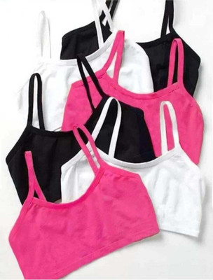 Mishti Fashion Girls Training/Beginners Non Padded Bra(Black, White, Pink)