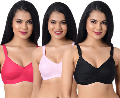 HouseOfCommon Women Full Coverage Non Padded Bra(Multicolor)