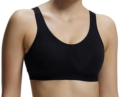 Softik Women Sports Non Padded Bra(Black)