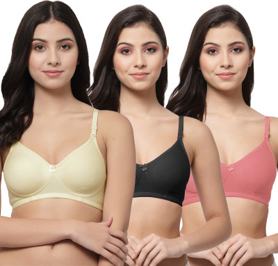 COLLEGE GIRL CG1301 Women T-Shirt Non Padded Bra(Beige, Black, Red)