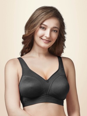 Trylo OMNIMISER BLACK 32D Women Full Coverage Non Padded Bra(Black)