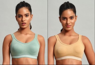 Makazio Women Sports Non Padded Bra(Multicolor)