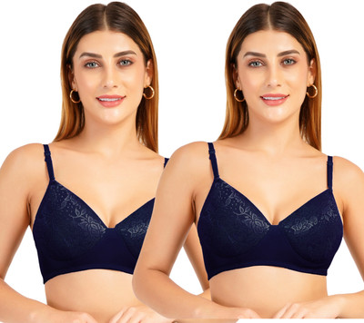Mickaw Women Everyday Heavily Padded Bra(Blue)
