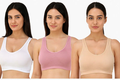 UZUN Women Push-up Non Padded Bra(Pink, White, Beige)