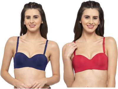 Penance For You Women Everyday Lightly Padded Bra(Blue, Red)
