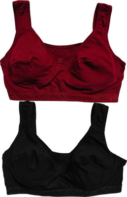 Retailrist Women Soft Sports Bra (Pack Of 2) , Girls Sports Bra, Slip On Bra Women Sports Non Padded Bra(Multicolor)