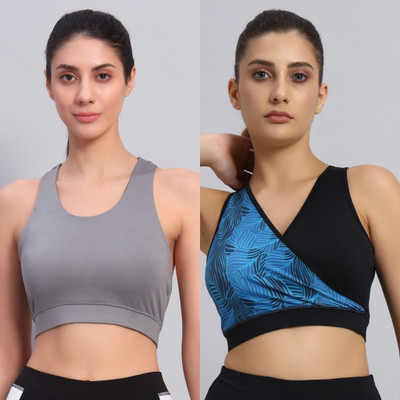 BEING RUNNER Women Sports Non Padded Bra(Multicolor)