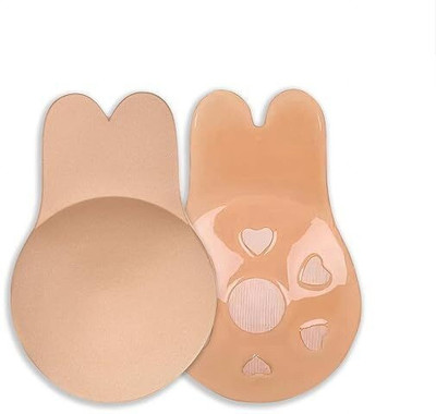 CYPAT Reusable Self Adhesive Backless, Invisible Sticky Push up Silicone Bra for Women Women Push-up Heavily Padded Bra(Beige)