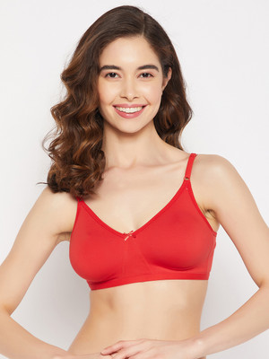 Clovia Women T-Shirt Non Padded Bra(Red)