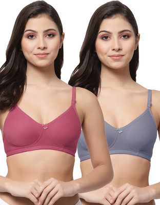 COLLEGE GIRL CG1301 Women T-Shirt Non Padded Bra(Maroon, Blue)