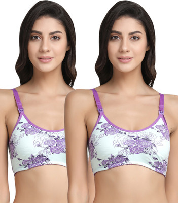 inner sense Women Maternity/Nursing Non Padded Bra(Multicolor)