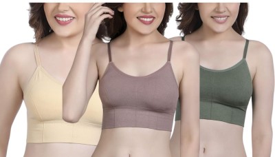 Vanila V51PB Women T-Shirt Lightly Padded Bra(White, Grey, Green)