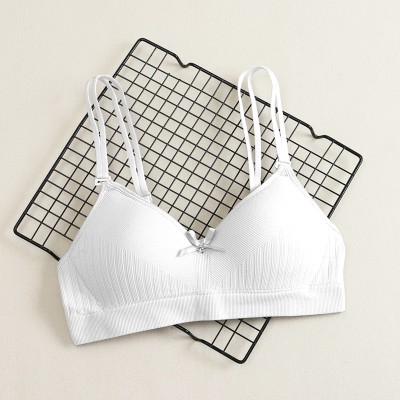 Trishazy Women Bralette Lightly Padded Bra(White)