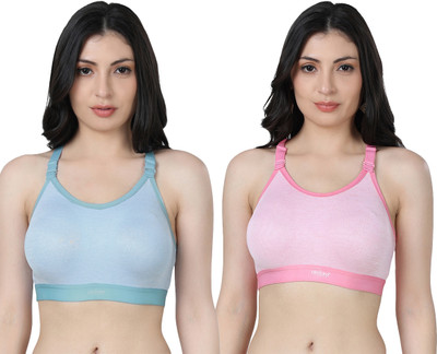 Ladyland Tanaya Women Sports bra Women Sports Non Padded Bra(Green, Pink)