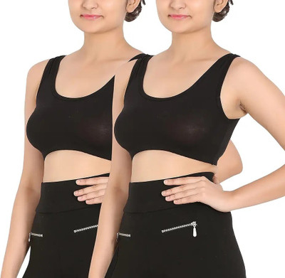 BADRESHIYA BNAIR204 Girls Sports Non Padded Bra(Black)