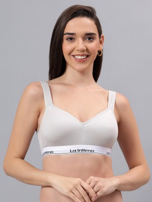 La inTimo Women Full Coverage Heavily Padded Bra(Grey)