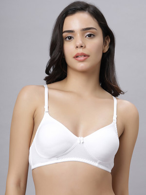 Eden EDEN103WHITE Women T-Shirt Non Padded Bra(White)