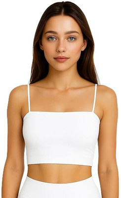 Nyora Women Cami Bra Lightly Padded Bra(White)