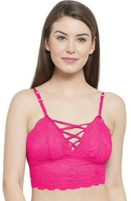 IndiRocks Women Bralette Lightly Padded Bra(Pink)