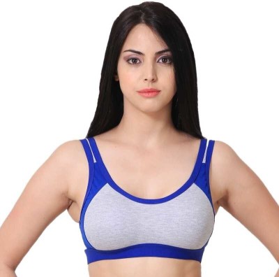 Draxstar Prime Women Sports Non Padded Bra(Blue, Grey)