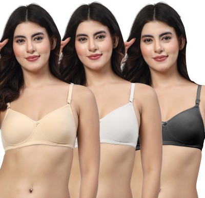 LILY DapYeh Women T-Shirt Heavily Padded Bra(Beige, White, Black)