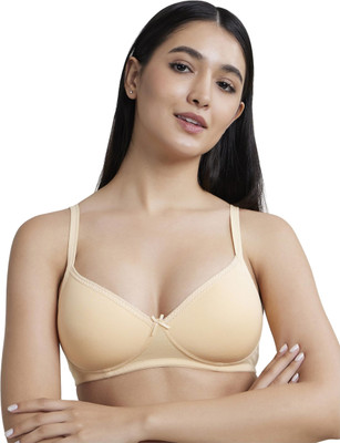 SALIENT Salient Everyday Lightly Padded Non-Wired Cotton T-Shirt Bra for Women Women Everyday Lightly Padded Bra(Beige)