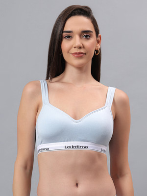 La inTimo Women Full Coverage Heavily Padded Bra(Light Blue)