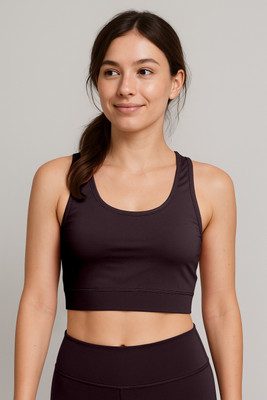 DRASHTIFASHION Women Sports Non Padded Bra(Brown)