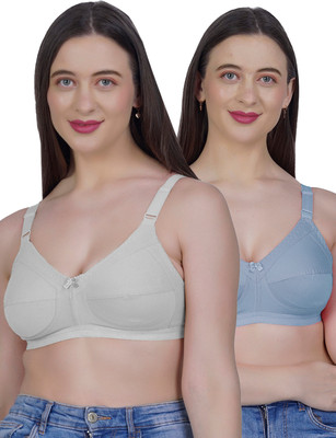 Shyam Sons FLAIR G603 Women Minimizer Non Padded Bra(White, Blue)