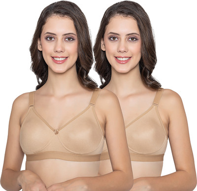 kalyani Paloma Seamless Support Full Coverage Double Layered Bras | Pack of 2 Women Everyday Non Padded Bra(Brown)