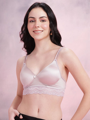 Dressberry Women T-Shirt Lightly Padded Bra(Pink)