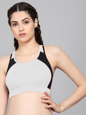 Right Size Women Sports Lightly Padded Bra(White)