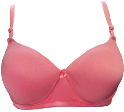 Awaglamm Women Everyday Lightly Padded Bra(Pink)
