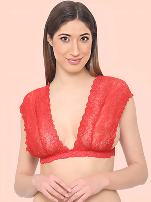 DreamBe Bra Women Bralette Non Padded Bra(Red)
