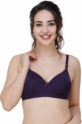 COLLEGE GIRL CGPAD1213 Women T-Shirt Lightly Padded Bra(Purple)