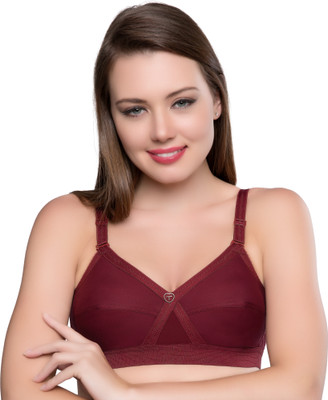 Trylo by Trylo Intimates Krutika Plain Women Full Coverage Non Padded Bra(Maroon)