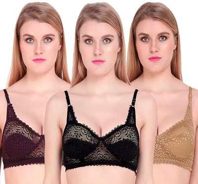 clickscart fashion Women Everyday Non Padded Bra(Multicolor)