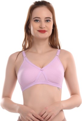 elina Plus Size Comfort Bra for Women Women Full Coverage Non Padded Bra(Purple)