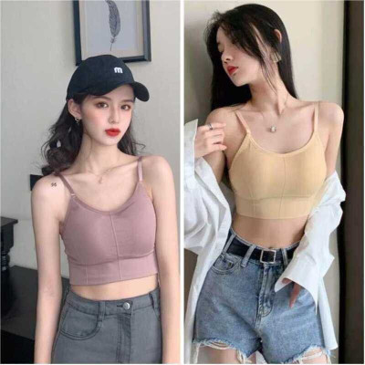 Payal Creation Women Sports Lightly Padded Bra(Brown, Beige)