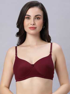 Eden EDEN102MAROON Women T-Shirt Non Padded Bra(Maroon)