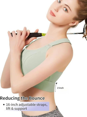 Kesar Lingeries Women Sports Lightly Padded Bra(Light Green)