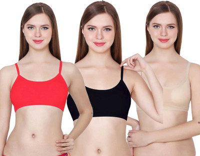 IndiRocks Women Full Coverage Lightly Padded Bra(Black, Beige, Red)