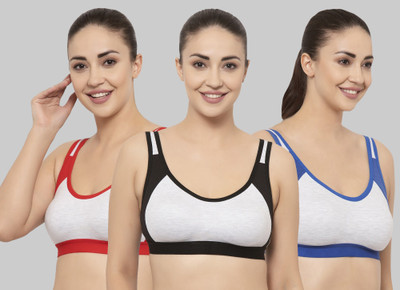 Sexy Bust Women Sports Non Padded Bra(Multicolor)