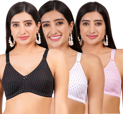 FigureFit RupaliDot Women Minimizer Non Padded Bra(Multicolor)