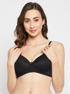 Clovia Women T-Shirt Lightly Padded Bra(Black)