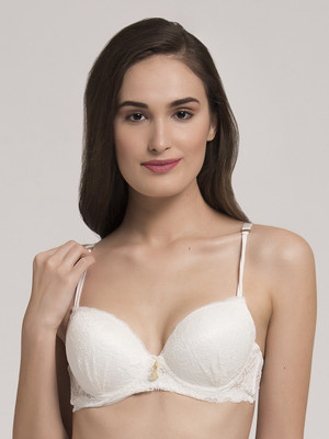 Makclan Women Balconette Lightly Padded Bra(White)