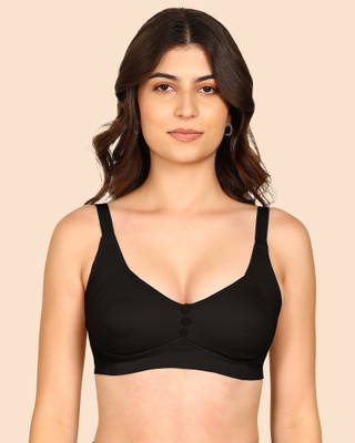 KOMLI Komli Bonded Breathable Cotton Plus Size M-Frame Minimiser Padded Bra Women Minimizer Lightly Padded Bra(Black)