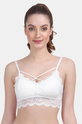AMOUR SECRET Women Bralette Lightly Padded Bra(White)